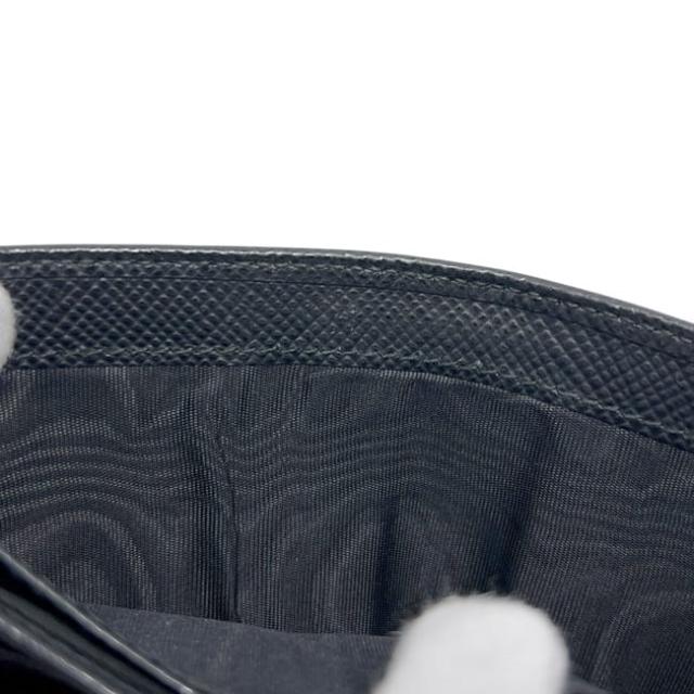 プラダ 二つ折り 財布 ブラック NERO 黒 2MO738 美品 サフィアーノ レザー CUIR 中古 62 A_4