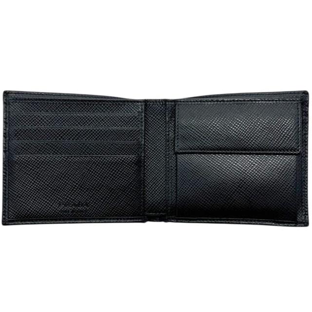 プラダ 二つ折り 財布 ブラック NERO 黒 2MO738 美品 サフィアーノ レザー CUIR 中古 62 A_6