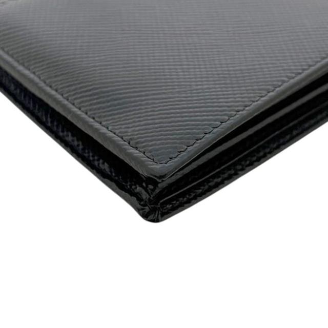 プラダ 二つ折り 財布 ブラック NERO 黒 2MO738 美品 サフィアーノ レザー CUIR 中古 62 A_9