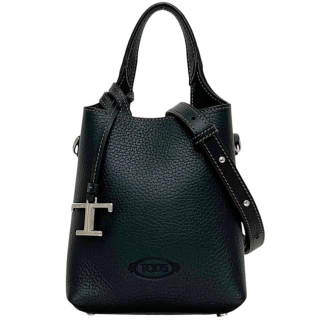 トッズ マイクロ ショルダーバッグ ブラック 黒 Ｔタイムレス XBWAPAT9000QRI B999 美品 ミニ レザー 中古