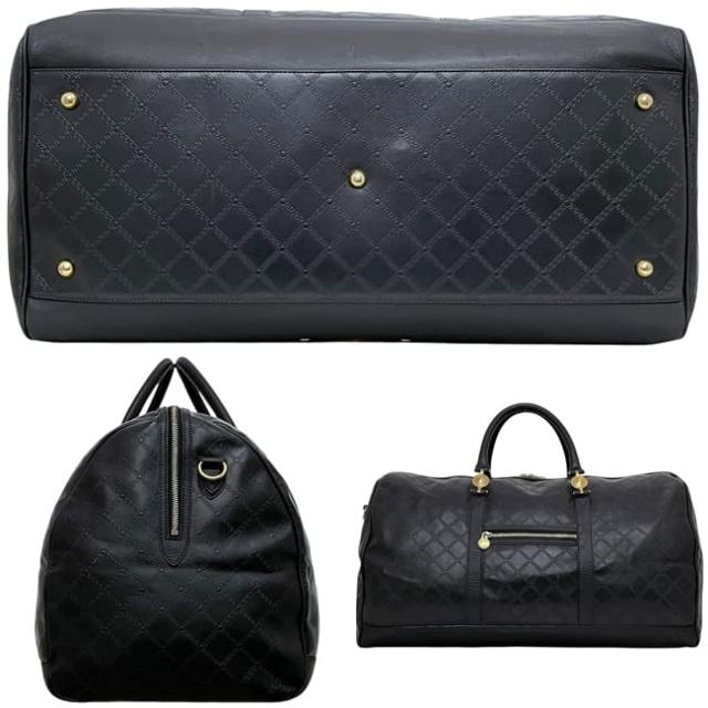 ジャンニ ヴェルサーチ 2way ボストンバッグ ブラック 黒 美品 旅行鞄