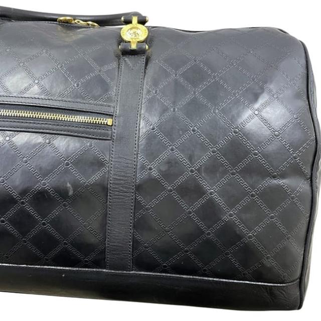 ジャンニ ヴェルサーチ 2way ボストンバッグ ブラック 黒 美品 旅行鞄