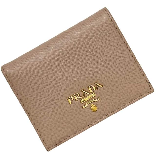 プラダ 二つ折り 財布 ベージュ CIPRIA 1MV204 美品 サフィアーノ レザー 中古 181