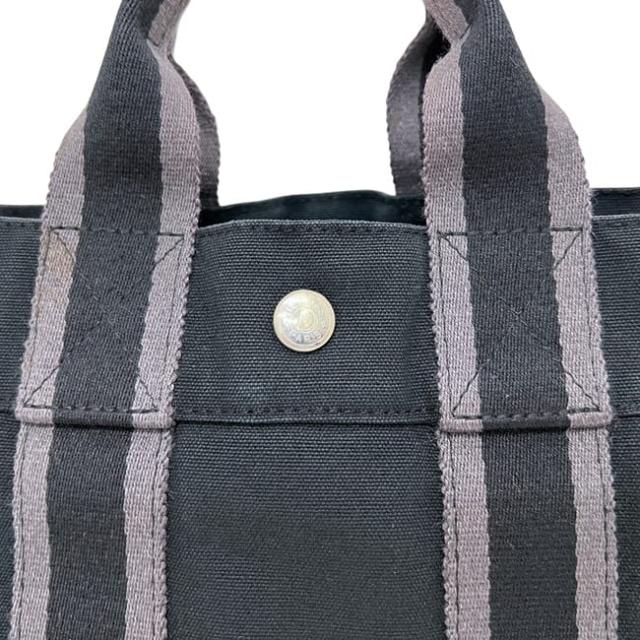 エルメス ハンドバッグ ドーヴィル ＰＭ ブラック 黒 美品 キャンバス 中古_5