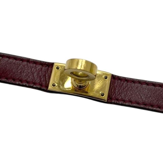 エルメス ブレスレット ケリーブレス ドゥブルトゥール ボルドー ケリー 美品 ブレス 二重 レザー 中古_7