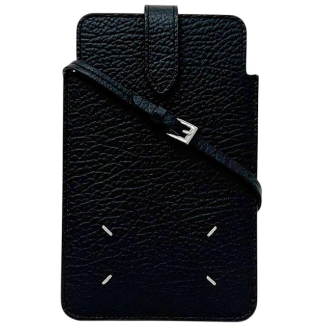 メゾン マルジェラ ポシェット フォン ネック ポーチ ブラック 黒 SA1VZ0008 P4455 美品 レザー 中古 Maison