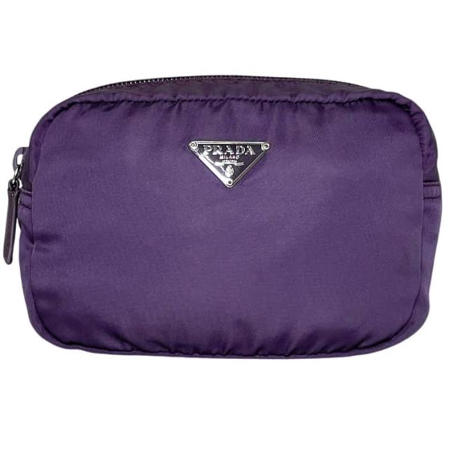 プラダ ポーチ パープル 紫 MALVA VALA MV340 美品 小物入れ ナイロン 中古 42 PRADA シンプル 無地 11,850円