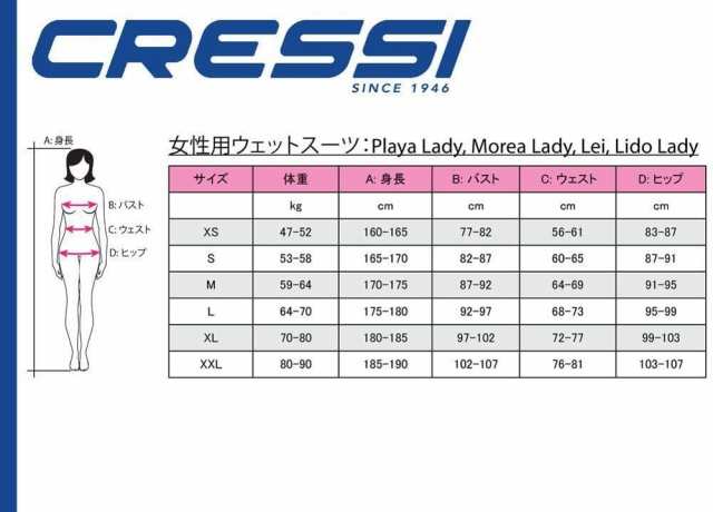 【送料無料】展示品 Cressi スキューバ スイミング ウェットスーツ [ LUI ] ワンピース 2.5mm フロントジップ 正規品 M サイズ LU4790033