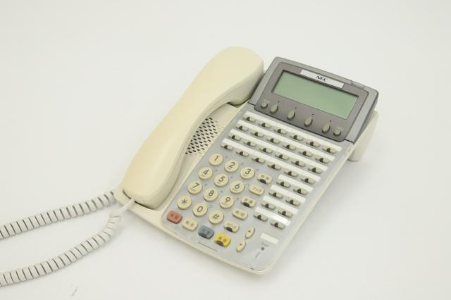 送料無料】中古 NEC ビジネスフォン ITR-32K-1D (WH) 32ボタン