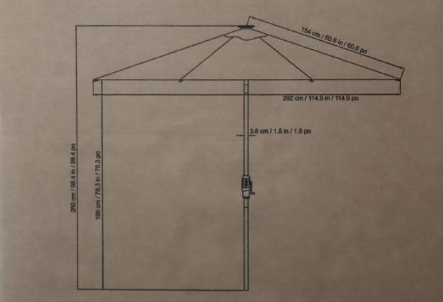 送料無料】展示品 10フィート LEDライト付 マーケットアンブレラ Storm