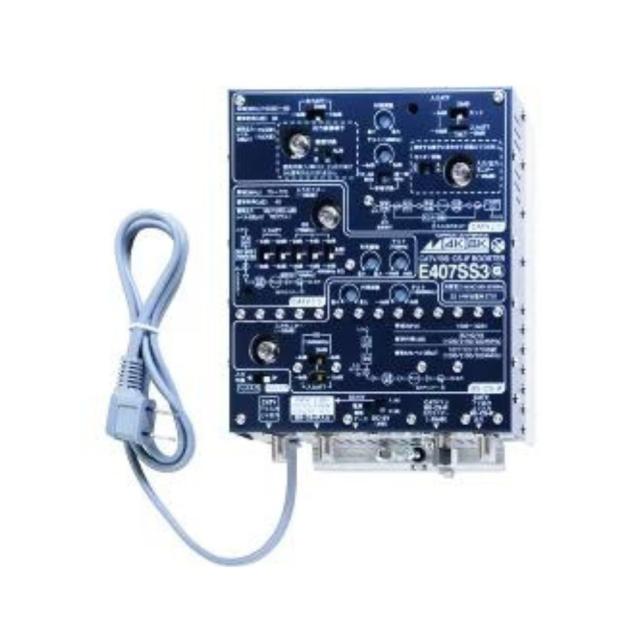 【送料無料】日本アンテナ　CS・BS／CATVブースター　4K8K対応　40db型  屋内用　E407SS3   ※北海道、沖縄、離島発送不可　 K1D