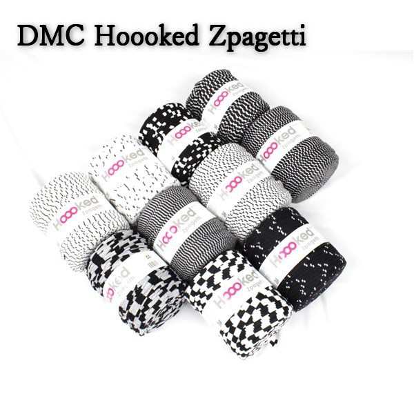 送料無料 アウトレット DMC Hoooked Zpagetti フックドゥ ズパゲッティ 小物 超極太 800JP STR ストライププリント大 約120m 10個セット