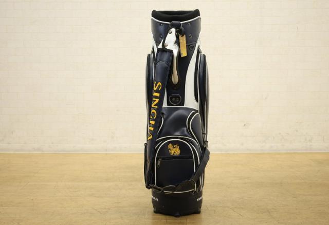 送料無料】シンハー SINGHA キャディバッグ ネービー×ホワイト ゴルフ
