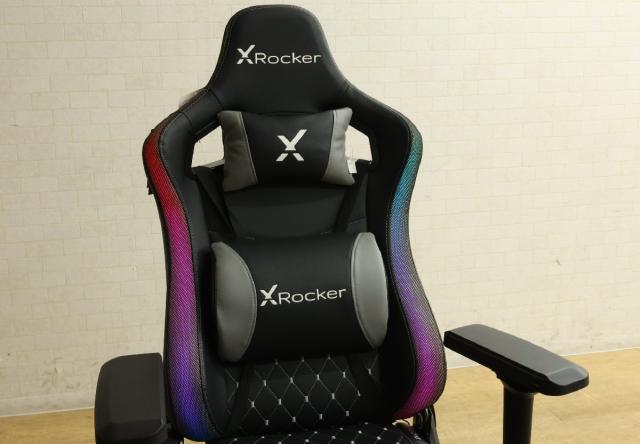 【送料無料】展示品 X Rocker オバール RGB オフィスゲーミングチェア 北海道・沖縄・離島 配送不可 併 N_6