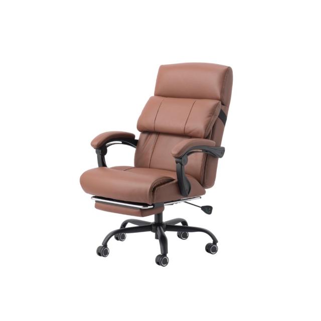 【送料無料】正規代理店 Vデザイン コーカサス 本革チェア HRC-77 ブラウン 組立式 パーソナルチェア 革椅子 書斎 メーカー直送 ※北海道、沖縄、離島発送不可_1