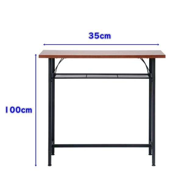 【送料無料】正規代理店 Vデザイン タム カウンターテーブル TAM-TT ウォールナット柄 幅100cm 高さ90.5cm 組立式 テーブル ハイテーブル レトロ パイプ メーカー直送 ※北海道、沖縄、離島発送不可_7
