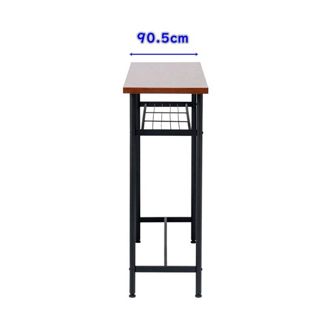 【送料無料】正規代理店 Vデザイン タム カウンターテーブル TAM-TT ウォールナット柄 幅100cm 高さ90.5cm 組立式 テーブル ハイテーブル レトロ パイプ メーカー直送 ※北海道、沖縄、離島発送不可_8
