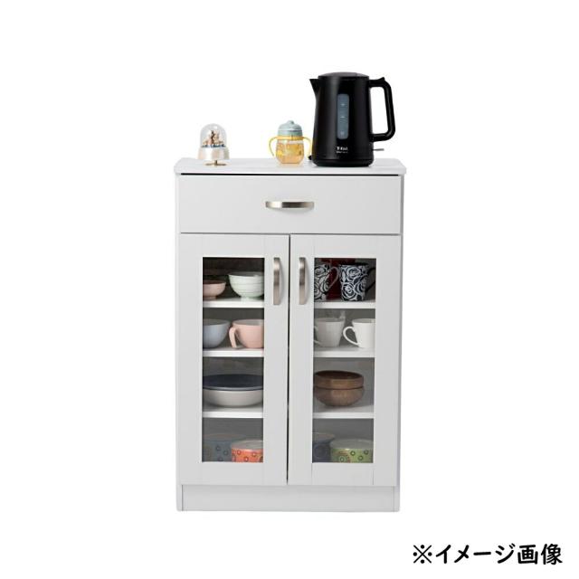 【送料無料】正規代理店 Vデザイン ロータイプ 食器棚 レゾン590 ホワイト 幅59cm 高さ90cm 組立式 キッチン収納 キャビネット 収納 メーカー直送 ※北海道、沖縄、離島発送不可_1