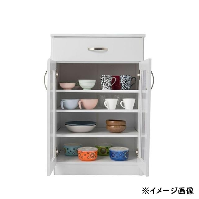 【送料無料】正規代理店 Vデザイン ロータイプ 食器棚 レゾン590 ホワイト 幅59cm 高さ90cm 組立式 キッチン収納 キャビネット 収納 メーカー直送 ※北海道、沖縄、離島発送不可_2