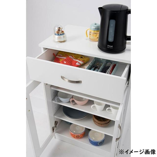 【送料無料】正規代理店 Vデザイン ロータイプ 食器棚 レゾン590 ホワイト 幅59cm 高さ90cm 組立式 キッチン収納 キャビネット 収納 メーカー直送 ※北海道、沖縄、離島発送不可_3