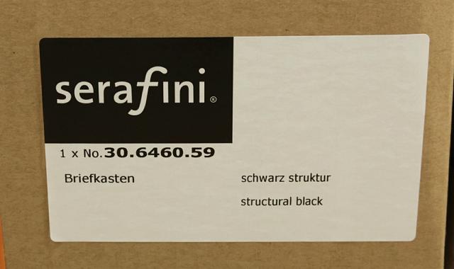 【送料無料】serafini ゼラフィーニ メールボックス マットブラック 30.6460.59 壁掛け ポスト 郵便受け モダン アウトレット品 ※沖縄、離島発送不可 PL_5