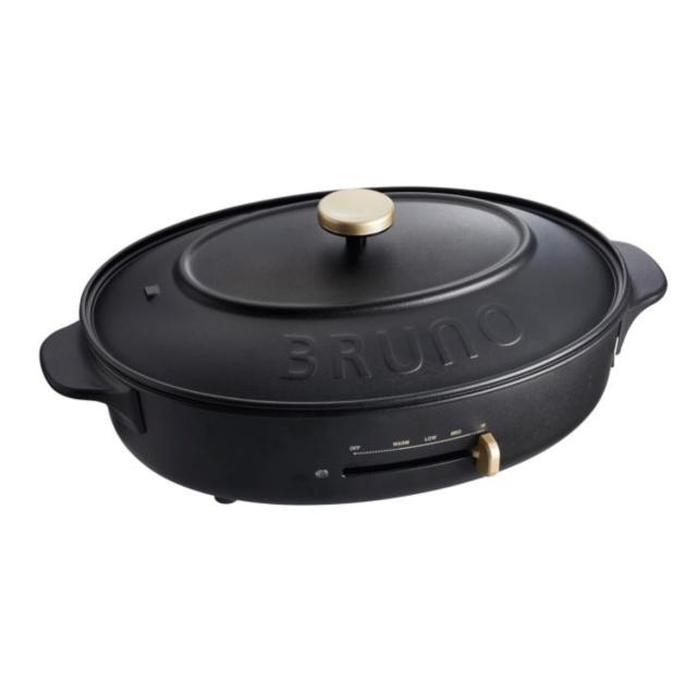 訳あり　BRUNO crassy+ BOE053-BK オーバルホットプレート 本体 プレート3種 (たこ焼き 深鍋 平面)　アウトレットの通販は 13,336円
