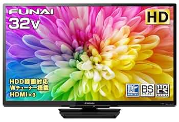 【動作確認済】【中古】本体・リモコンのみ フナイ 32型 液晶テレビ FL-32HB2000 ブラック系 2017年製_1