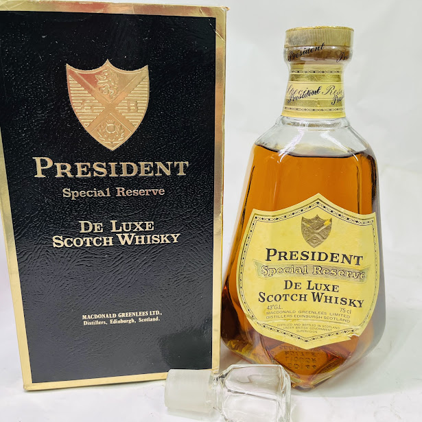 【未成年の飲酒は法律で禁じられています】プレジデントリザーブ 750ml(オールドボトル)43度箱替え栓付き