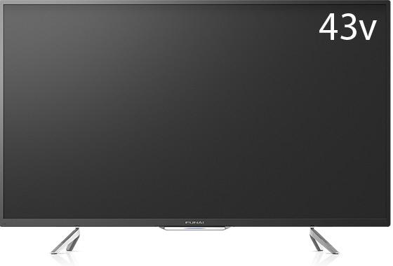 【動作確認済】【中古】本体・リモコンのみ フナイ 43型 液晶テレビ 128GB内臓 FL-43UB4000 ブラック 2017年製_1