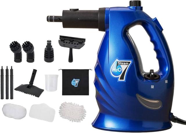 【動作確認済】【中古】H2Oウルトラスチーム7 オールマイティセット スチームクリーナー オーシャンブルー