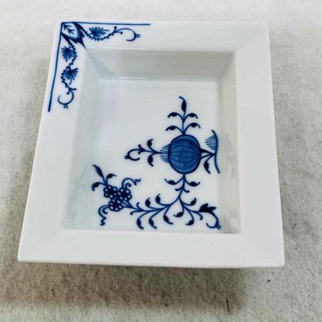 マイセン MEISSEN ブルーオニオン スクエア トレー アシュトレイ小