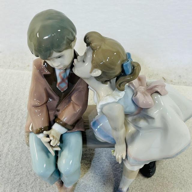 【中古】リヤドロ LLADRO No.7635 おさななじみ もう10才 成長中 Ten and Growing スペイン製 陶器 置物 フィギュリン【送料無料】_1