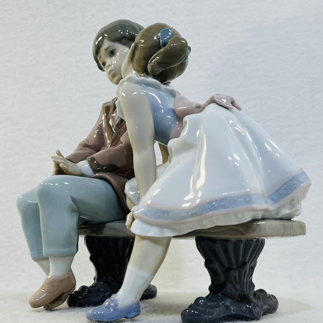 【中古】リヤドロ LLADRO No.7635 おさななじみ もう10才 成長中 Ten and Growing スペイン製 陶器 置物 フィギュリン【送料無料】_3