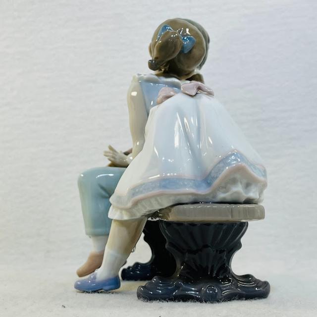 【中古】リヤドロ LLADRO No.7635 おさななじみ もう10才 成長中 Ten and Growing スペイン製 陶器 置物 フィギュリン【送料無料】_4