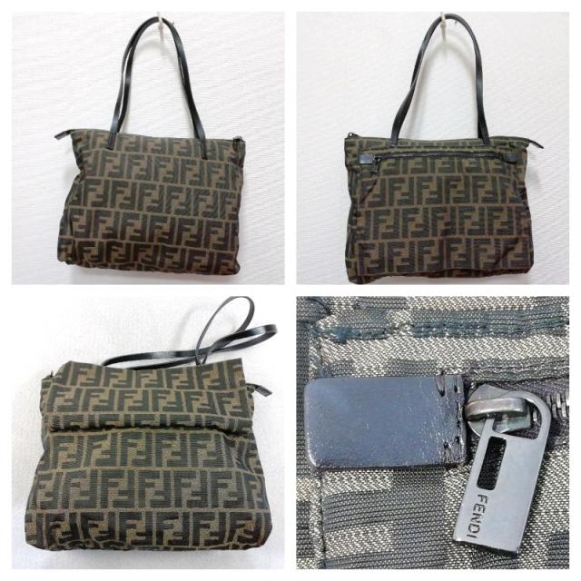 【中古】FENDI フェンディ ズッカ柄 2228-8BH022-029 ハンドバッグ★訳あり商品_7