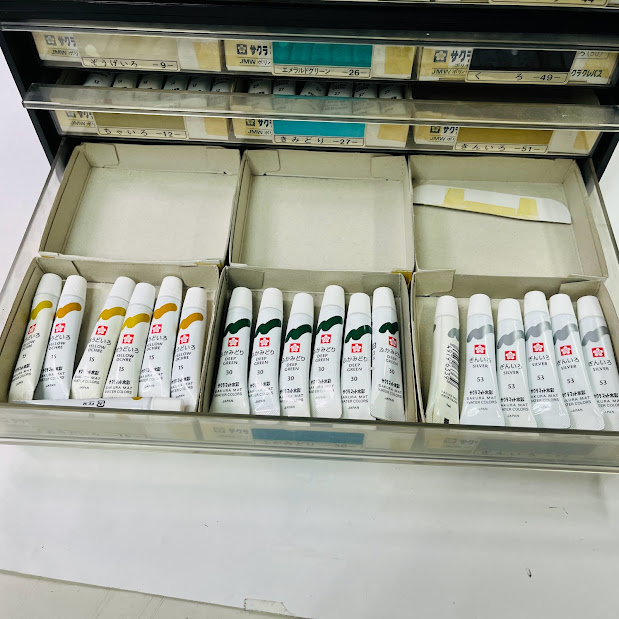 【中古】サクラマット水彩絵の具5ml24色129個セット置きし※文具屋引き上げ品_1
