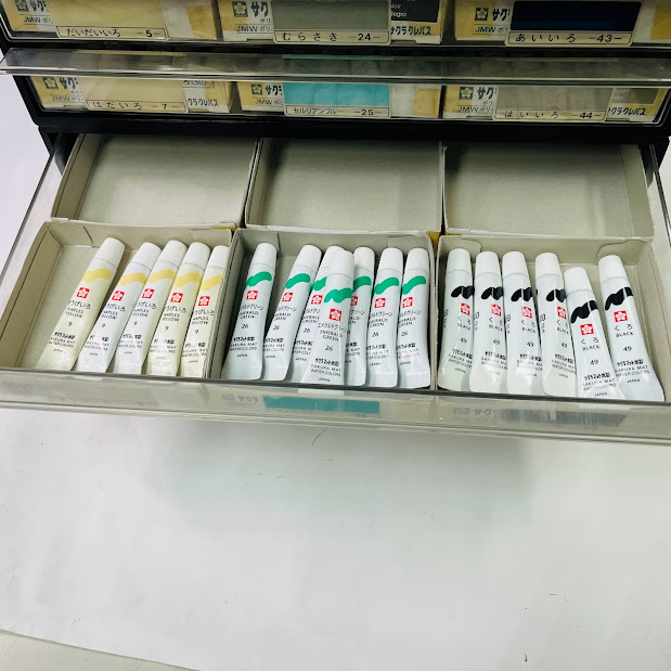 【中古】サクラマット水彩絵の具5ml24色129個セット置きし※文具屋引き上げ品_3