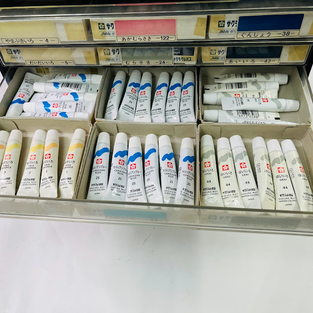 【中古】サクラマット水彩絵の具5ml24色129個セット置きし※文具屋引き上げ品_4