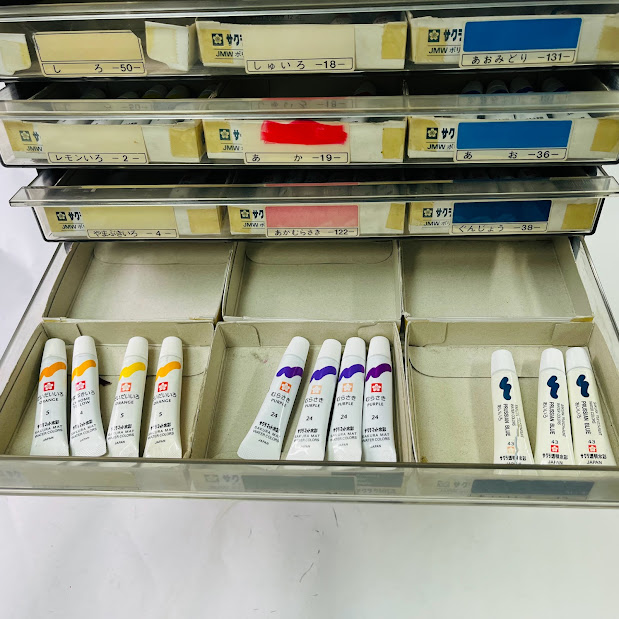 【中古】サクラマット水彩絵の具5ml24色129個セット置きし※文具屋引き上げ品_5