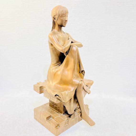 【中古】高岡銅器　洋風置物／プロムナード　稲田喜秀作品　化粧箱付【送料無料】_2