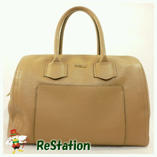 【中古】FURLA フルラ 2WAYバッグ キャメル アルバMサッチュルミニボストンバッグ【送料無料】