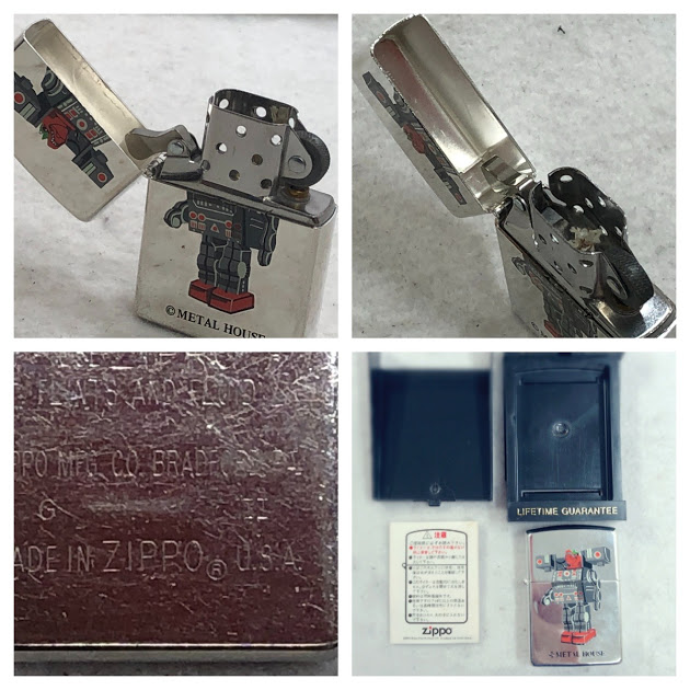 【未使用品】【送料無料】ZIPPO ROBOTシリーズ 01 METAL HOUSE　メタルハウスディノロボット外缶擦れあり※メール便でお送りします【代引き不可】_2