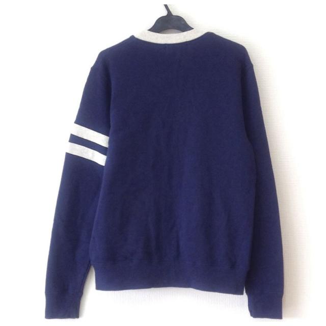 【中古】【送料無料】アベイシングエイプ A BATHING APE 長袖 カーディガン ワッペン 猿 ネイビー メンズ サイズM