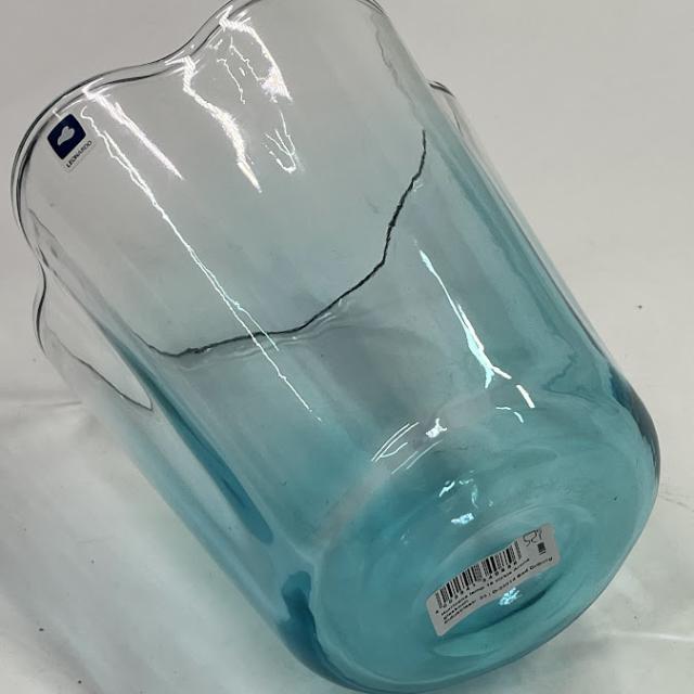 【未使用】レオナルド　4Pキャンドルホルダー高16センチ　ブルー　ガラス　フラワーベース　花瓶　4個セット【送料無料】_6