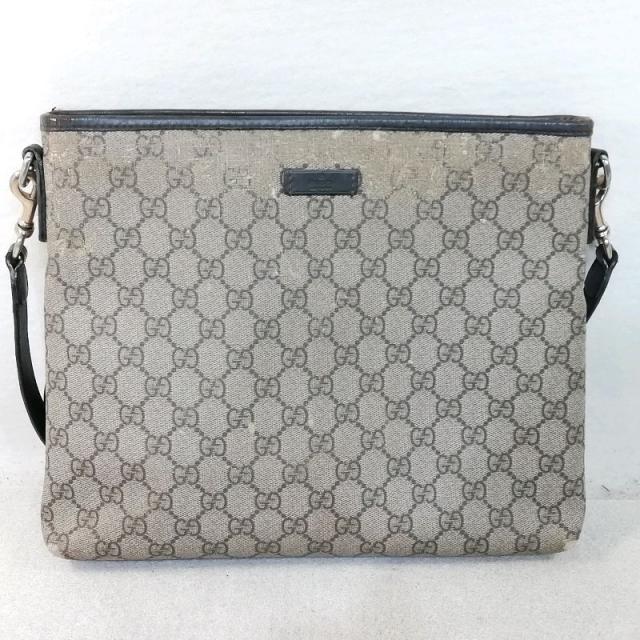 【中古】GUCCI グッチ 388924.525040 ショルダーバック ブラウン×PVCレザー