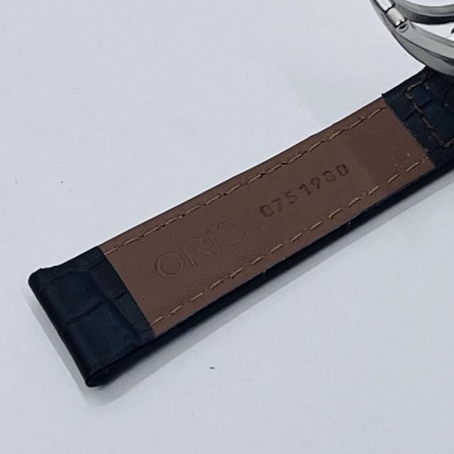【未使用品】【送料無料】オリス純正レザーベルト0751980クロコ革バックル付き片側だけ※メール便でお送りします【代引き不可】_6