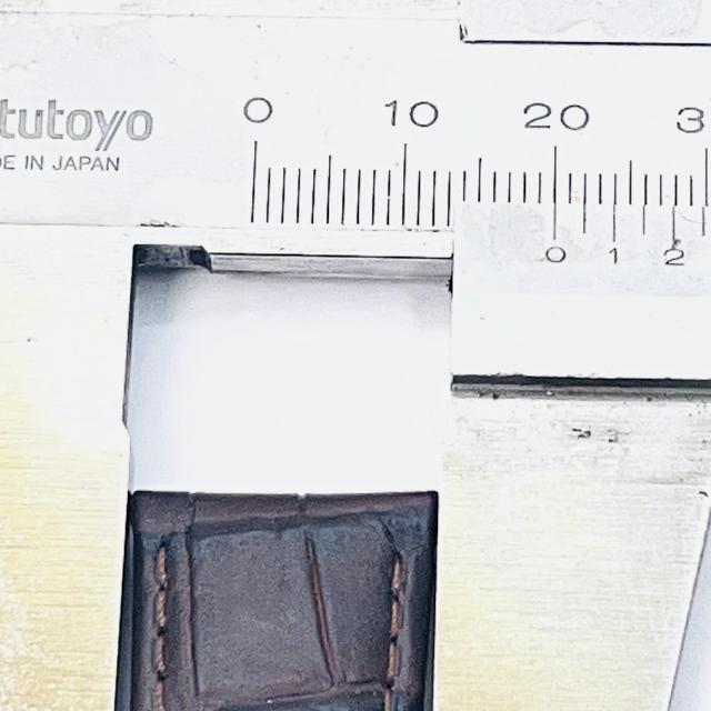 【未使用品】【送料無料】オリス純正レザーベルト0751980クロコ革バックル付き片側だけ※メール便でお送りします【代引き不可】_8