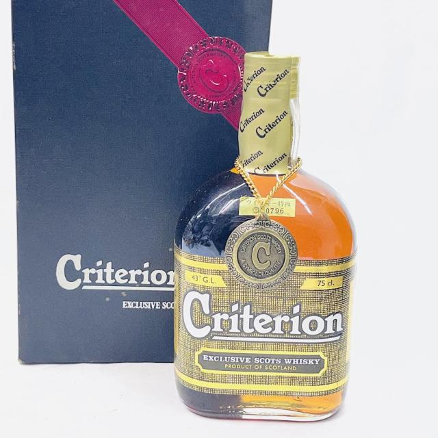 【未成年の飲酒は法律で禁じられています】クリテリオン スコッチ 750ml 43％　特級箱入り　エンブレム付き