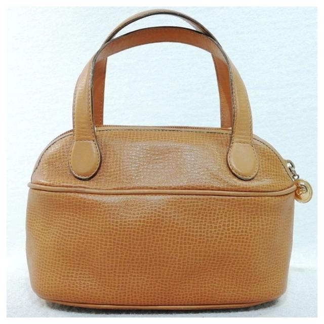 【中古】DIOR オーバルロゴプレート ミニハンドバッグ キャメル×レザー_1