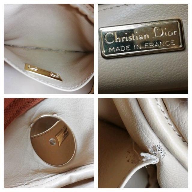 【中古】DIOR オーバルロゴプレート ミニハンドバッグ キャメル×レザー_6